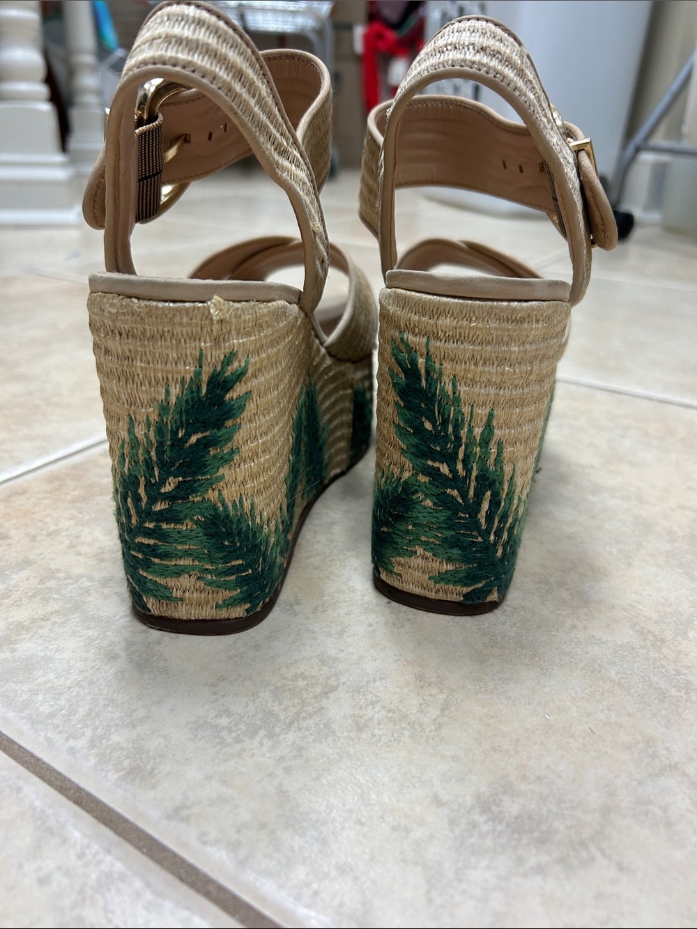 SCHUTZ Raffia Platform Wedges - Picture 3 of 4